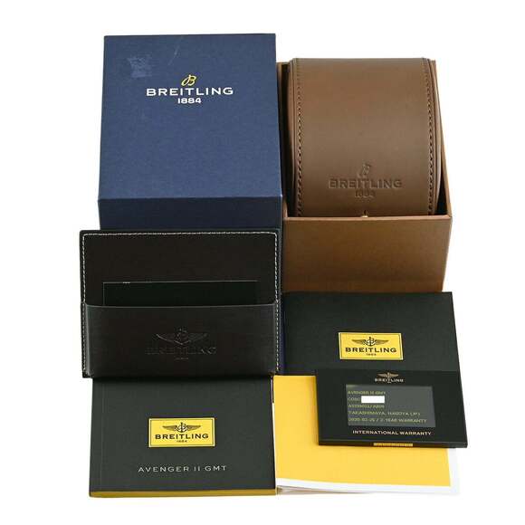 BREITLING Avenger II GMT Mother-of-Pearl Watch, Japan Exclusive, A3239011 A80... - Picture 9 of 9